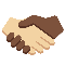 Handshake- Medium-Light Skin Tone- Dark Skin Tone emoji on Twitter